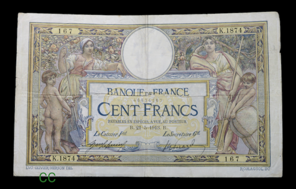 French one hundred francs 1913