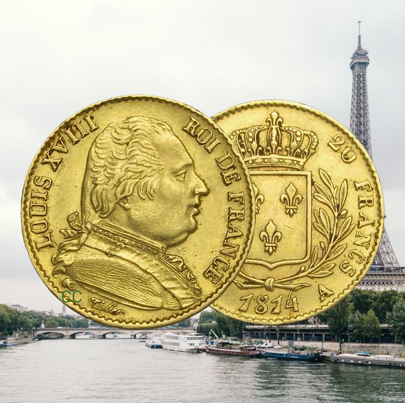 Louis 14 of france gold coin