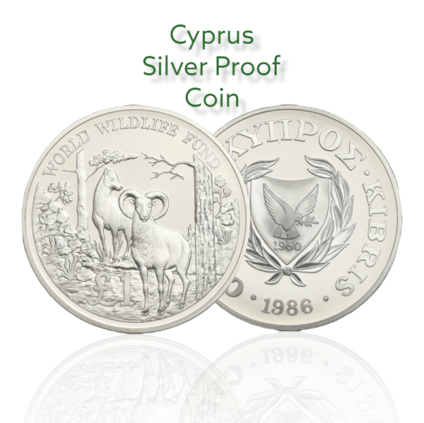 Cyprus silver pound 1986