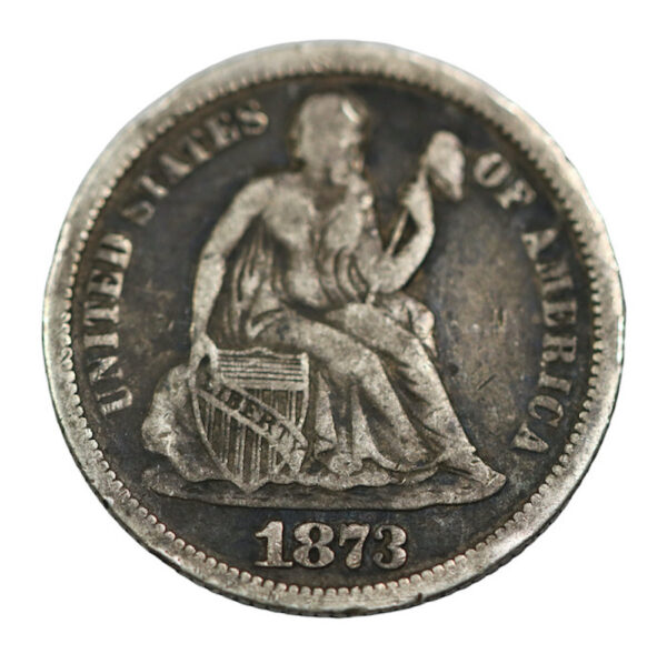 Seated liberty dime 1873