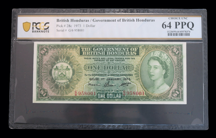 British honduras dollar 1973