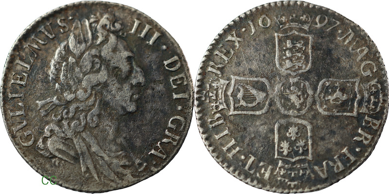 William sixpence 1697