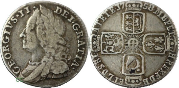 George second sixpence 1758