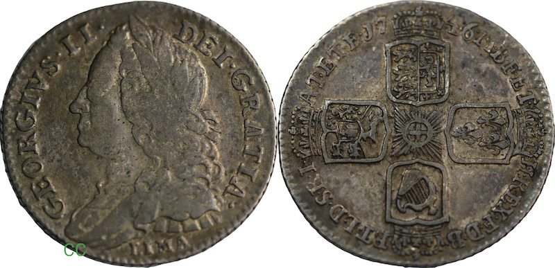 Sixpence 1746 lima