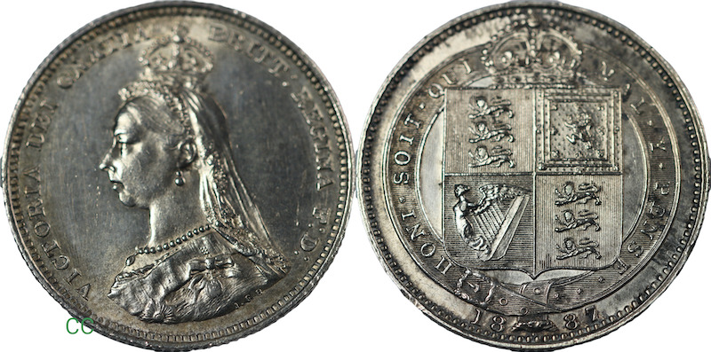 1887 jubilee year shilling