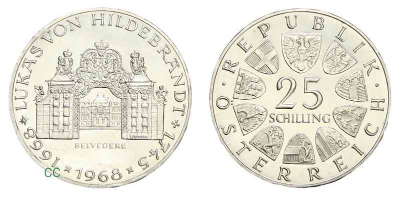 Austria 25 schillings 1968