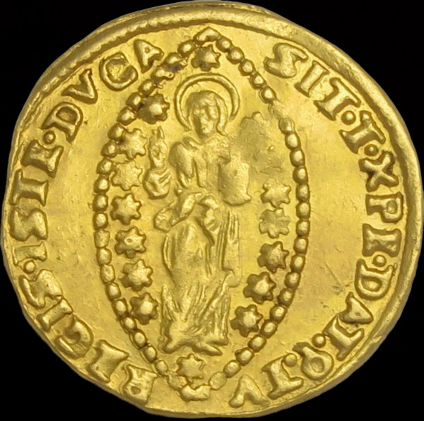 Christ on a gold coin