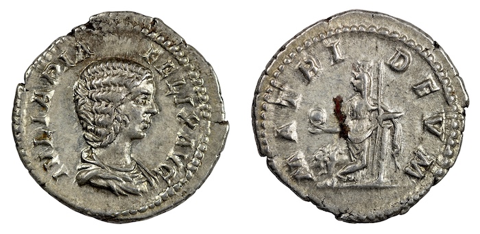 Roman silver denarius julia domna