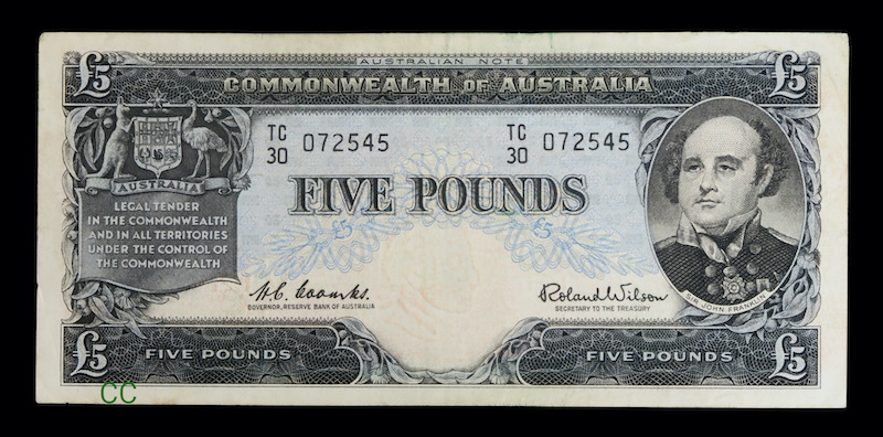 Australian 5 pounds 1954