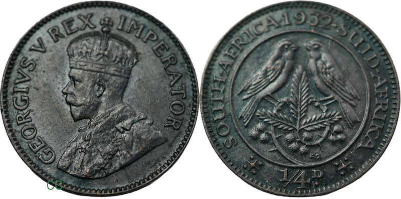 South african farthing 1932