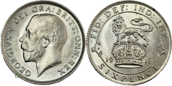 George fifth sixpence 1919