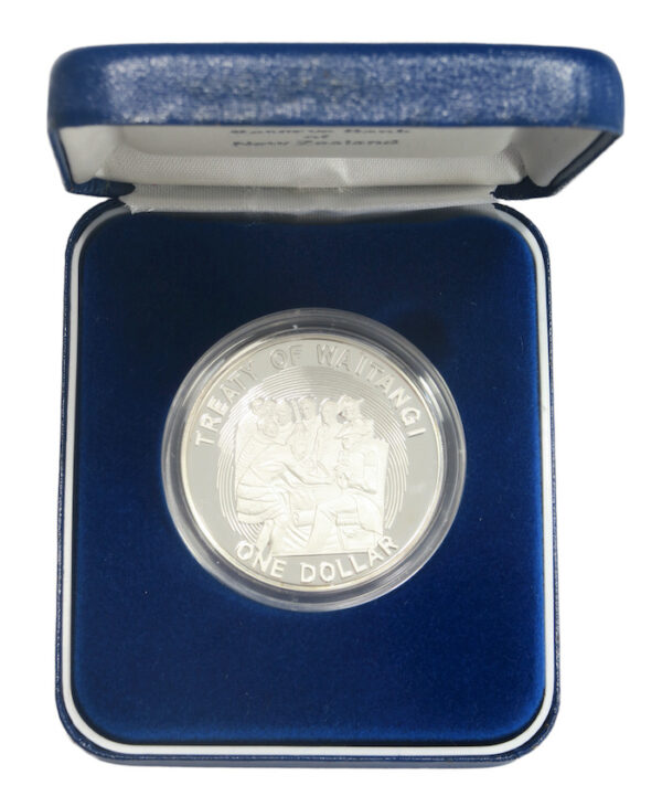 Waitangi silver dollar 1990