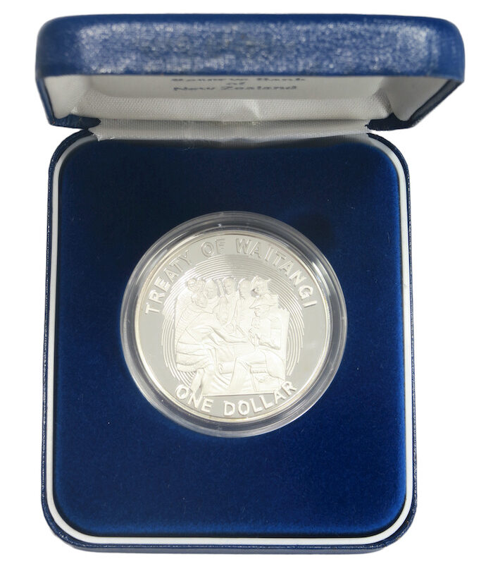 Waitangi silver dollar 1990