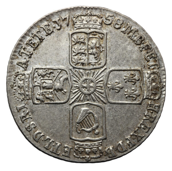 Milled sixpence 1758 nice coin