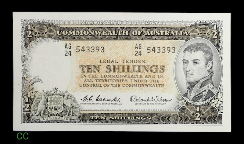 1961 ten shillings australia
