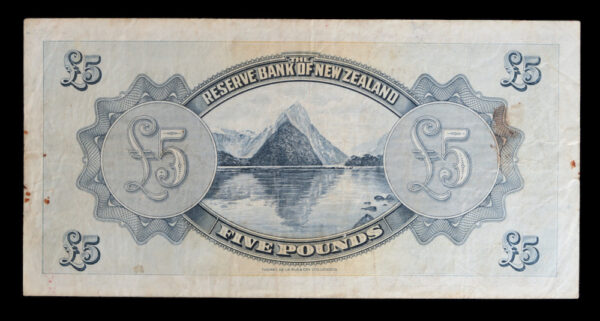 Five pounds 1934 zealand note