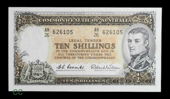 Australia 10 shillings 1961