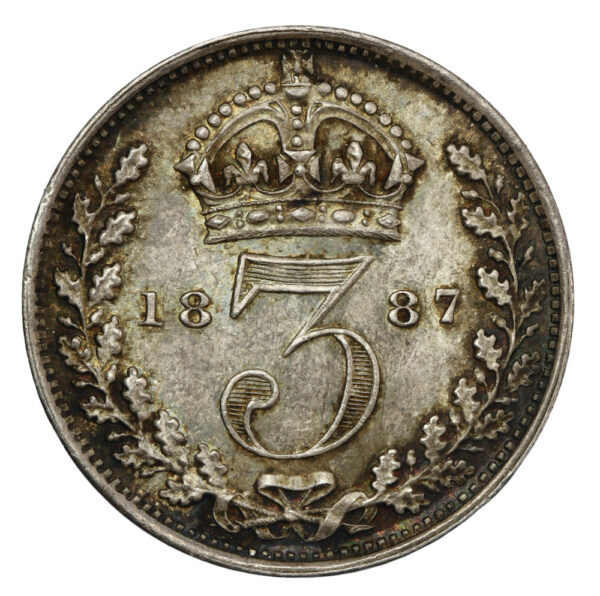 1887 threepence circulation issue