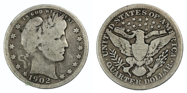 Barber quarter 1902s