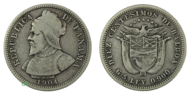 Panama 25 centestimos 1904