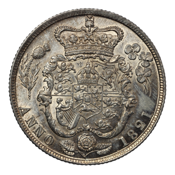 British shilling 1821 garnished