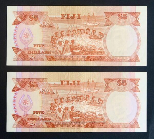 Fiji islands banknotes