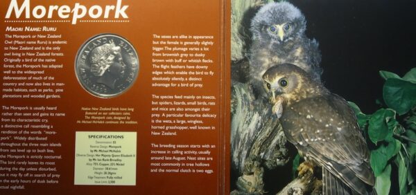 Owl coins the morepork