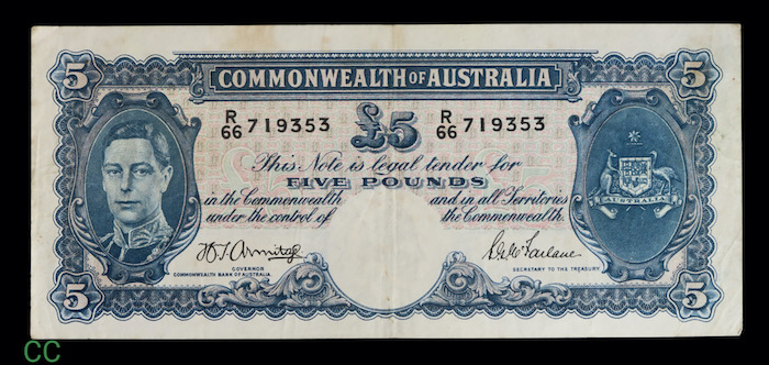 Australia five pounds 1941