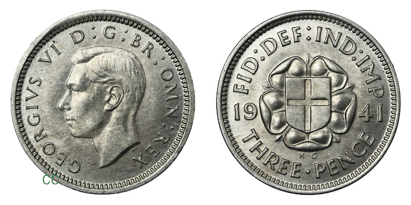 British threepence 1941