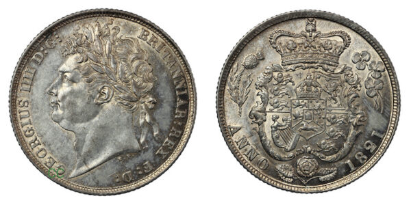Detailed 1821 shilling