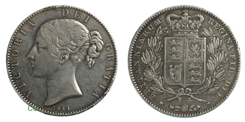 Victoria young head crown 1844