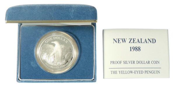 Silver penguin coins New Zealand