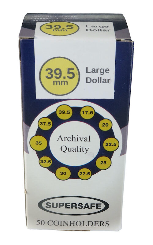 Self adhesive large coin holders