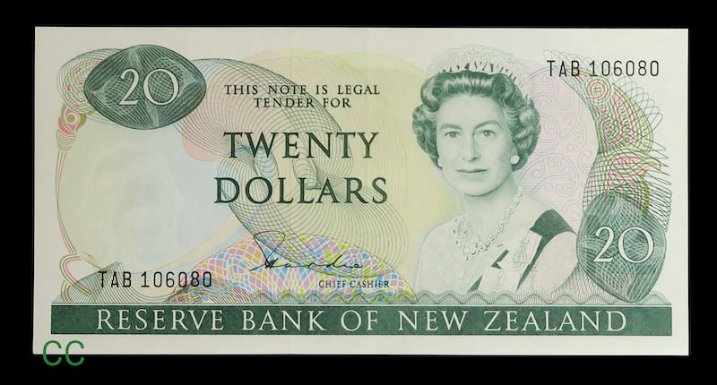 Zealand 20 dollars 1981