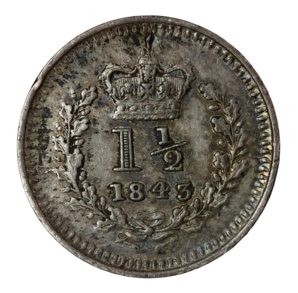 1843 three halfpence