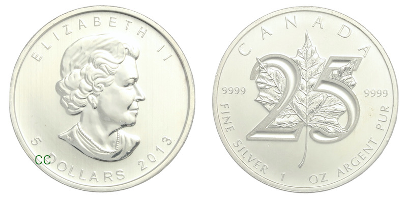 Canada 25 anniversary maple coin
