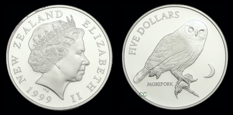 Morpork owl silver proof coin 1999