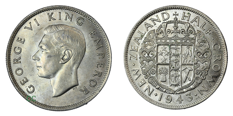 New zealand 1943 halfcrown