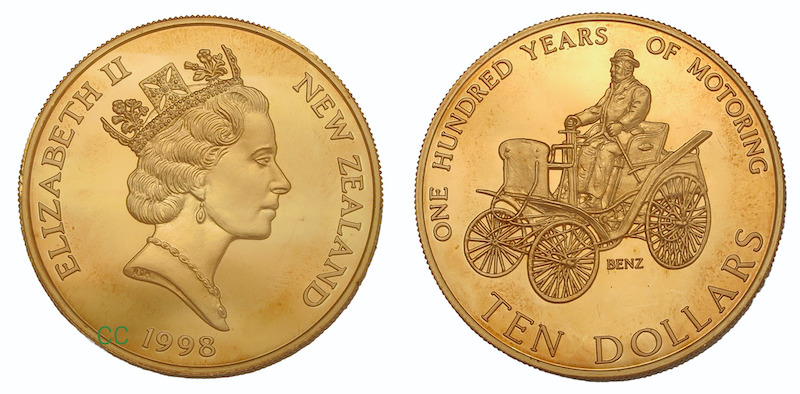 Benz auto copper coin 1998