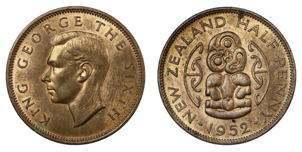 1952 new zealand halfpenny