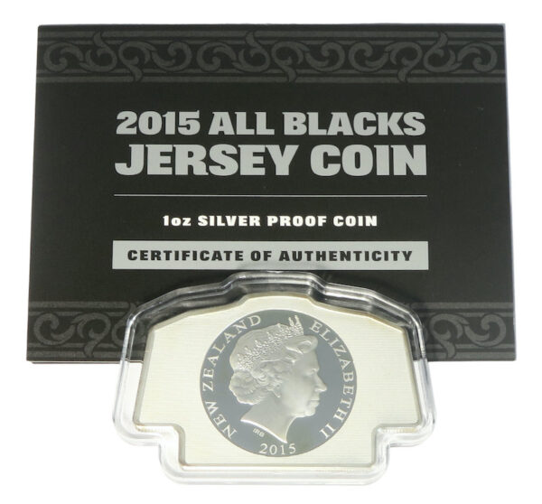 Rugby jersey silver coin