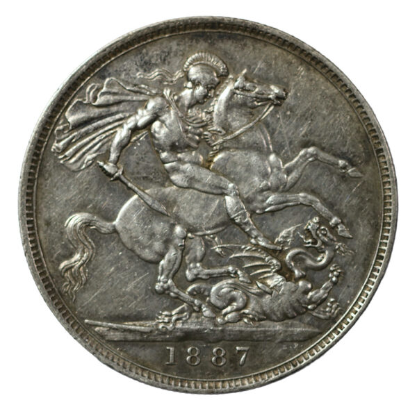 British silver crown 1887