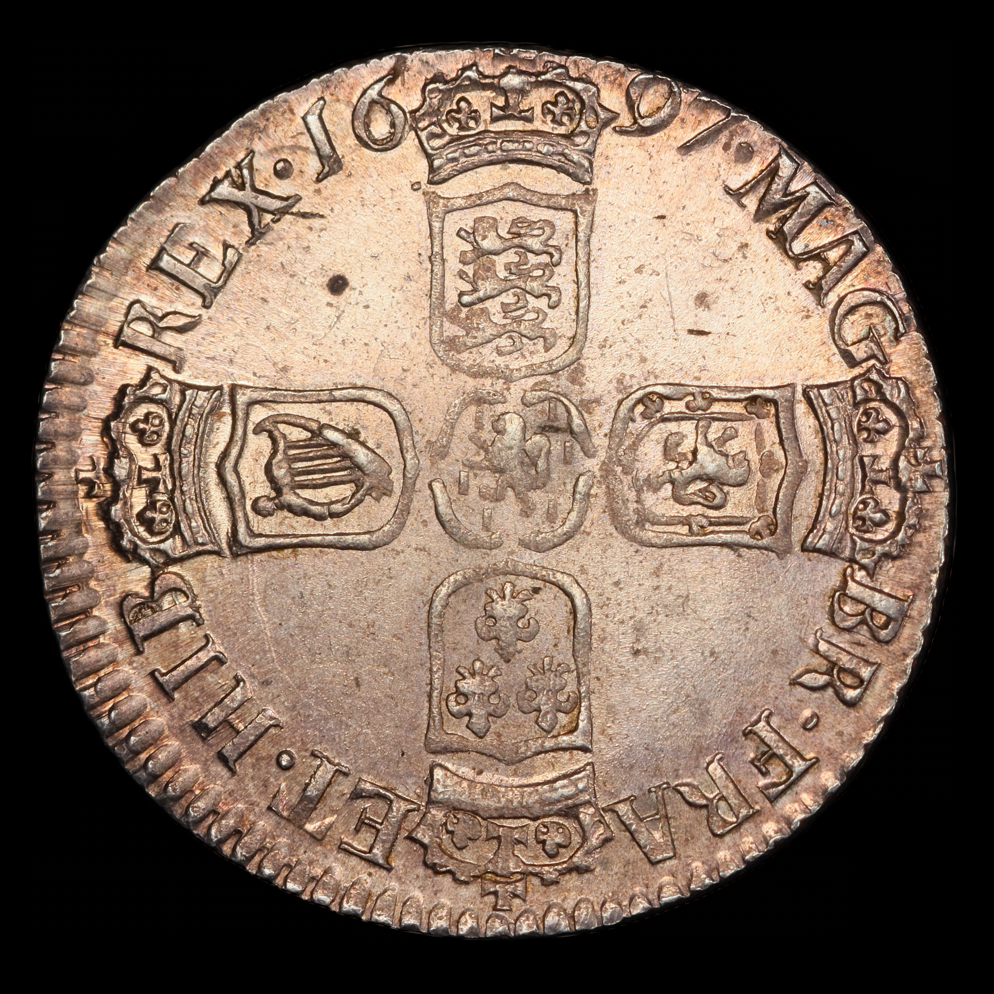 High quality sixpence 1697 third bust type