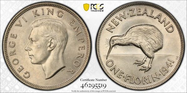 New zealand 1941 florin