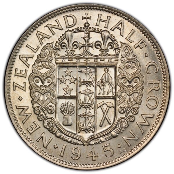 1945 new zealand half crowns