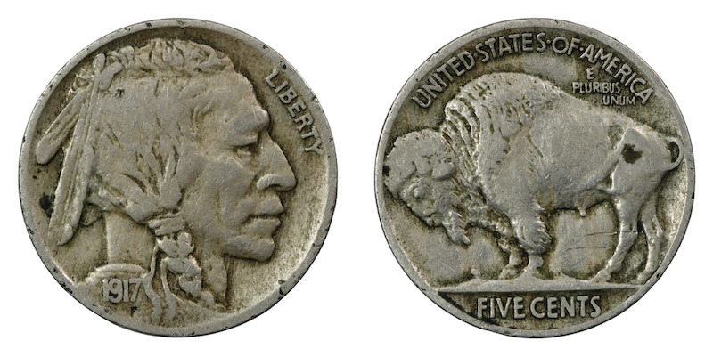 Buffalo nickel 1917