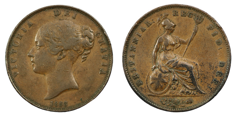 british penny 1853