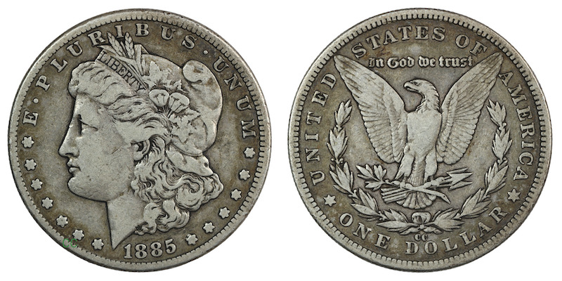 1885 carson city dollar