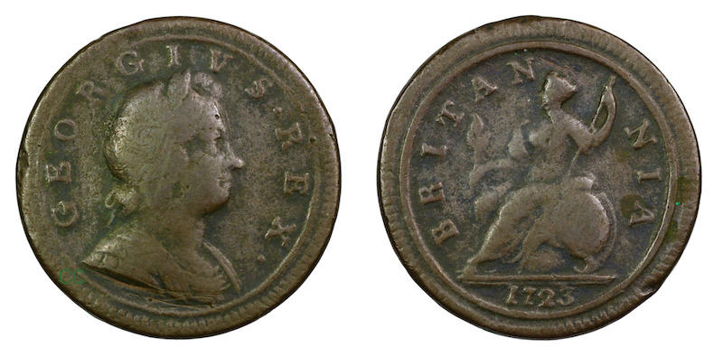 1723 george first halfpenny