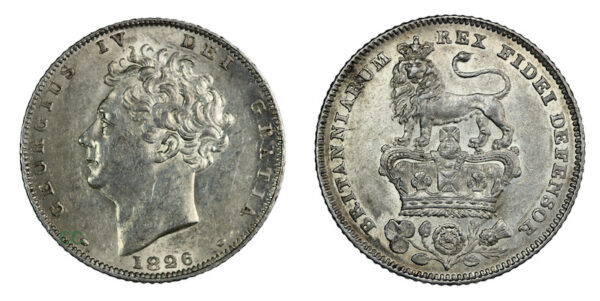 1826 sixpence